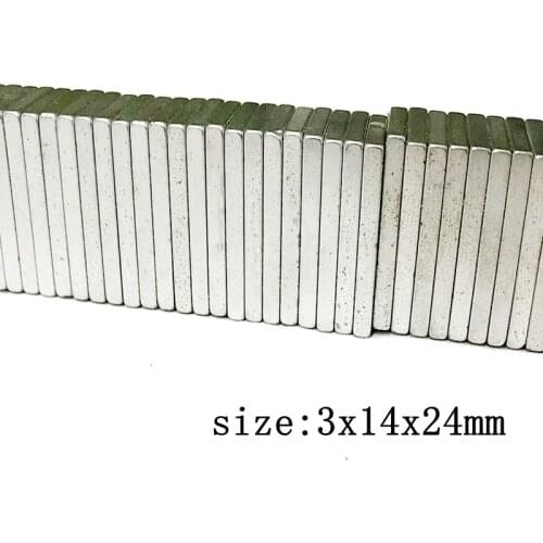 ENERGETIC Strong Neodymium Bar Magnets,Rare-Earth Metal Neodymium Magnet 24x14x3mm N52 Grade High Temp Magnets for Heatbed