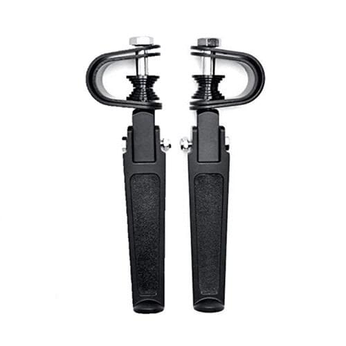 Motorcycle Black U-clamp Foot Pegs Pedals 1"~1-1/4"Highway Engine Crash Bar For Harley Electra Glide FLHT V-Rod Sportster