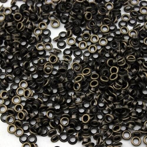 300set 8mm bronze copper eyelets buttons clothes accessory handbag findings metal eyelet