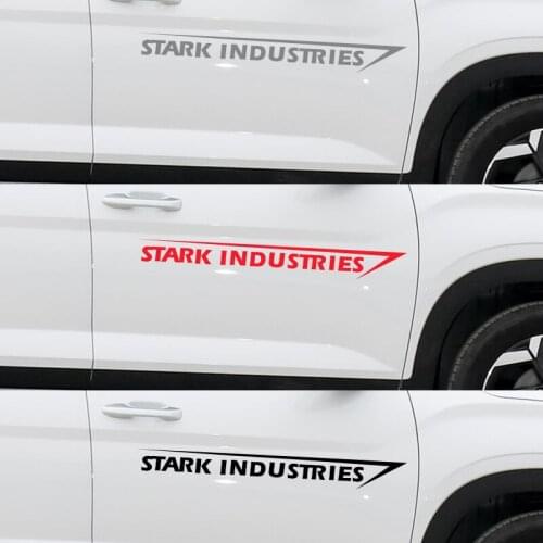 2pcs Car Sticker 10*70cm Stark Industries Car Body Stripes Stickers Vinyl Decal for Jeep Wrangler Car Stying Accessories