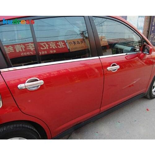 For Hyundai Solaris Verna 2010 2011 2012 ABS Chrome Side Door Handle Bowl Cover Trim Stickers Car Styling Accessories 4pcs