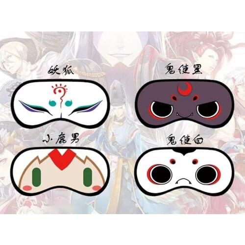Onmyoji Cosplay Eye Patch Cartoon Face Anime Sleep Blindfolds Soft Casual Eyes Mask Comfort Ibaraki Douji Eyepatch