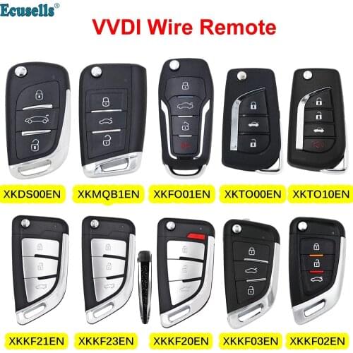 Original XHORSE Wire Remote Key XKDS00EN XKFO01EN XKMQB1EN XKKF02EN XKTO10EN 3/4 Buttons Work With Xhorse VVDI Tools