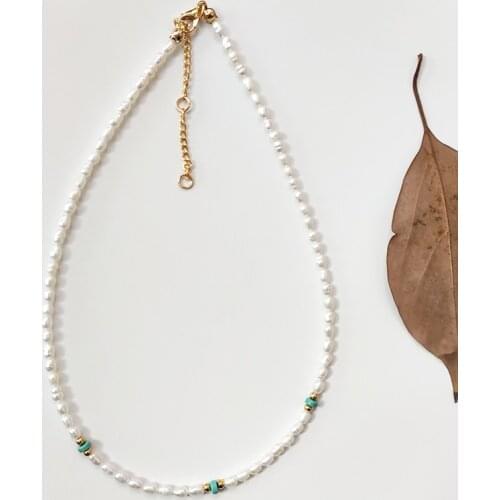 Women exquisite small pearls necklace trendy natural pearl handmade adjustable jewelry 2020 summer charm choker gifts stackable