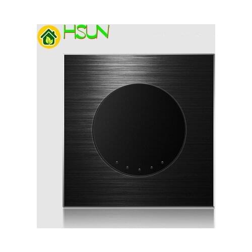 86 type 1 gang multi control aluminum alloy panel Switch socket black silver coffee champagne 1 gang any way switch led light