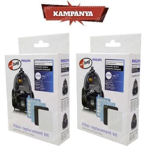 Philips FC 8478 PowerPro Compact Vacuum Cleaner 2 Box Filter Set
