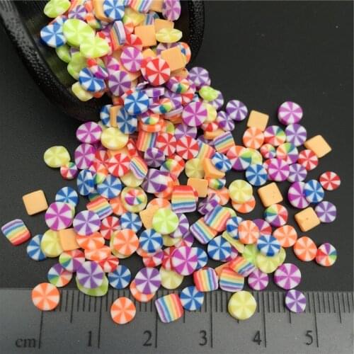 50g Alpine Sugar Lollipop Polymer Clay Sprinkle Kid Diy,Soft Clay Craft Clay/Nail Art/Scrapbook Decoration DIY,Filler