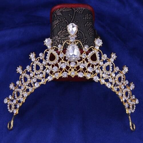 Simple Stylish Crystal Rhinestone Small Tiaras and Crowns Headbands for Girls Headdress Bridal Wedding Head Ornaments