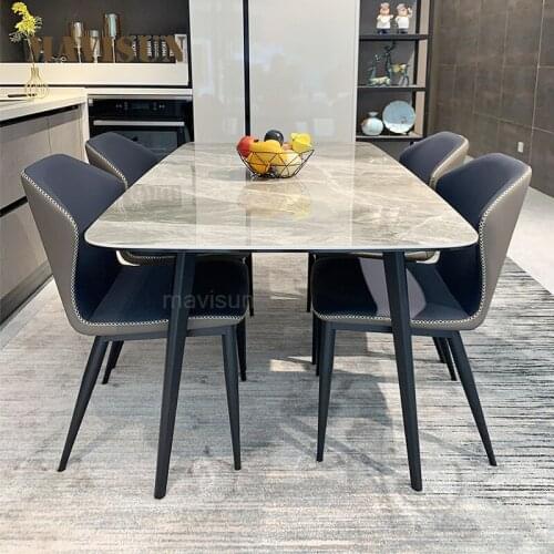 Northern Europe Light Luxury High-end Dining Table Set Family Used Kitchen Table Simple Modern For Restaurant Cafe Hotel