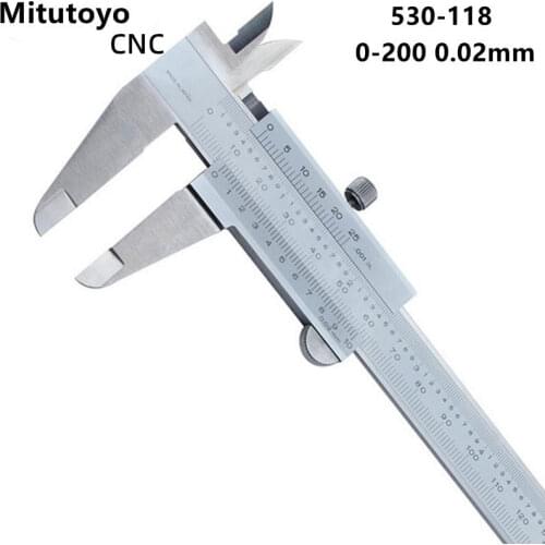 Mitutoyo CNC Calipers Vernier Caliper 8" 0-200mm 0.02mm Precision Measuring Tools Stainless Steel 530-118 Scale Caliper .001in