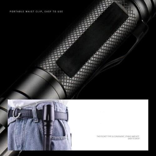LED Tactical Flashlight 5 Modes, Waterproof, Zoomable, Solid Handheld Light