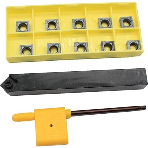 SCMT09T304 LF6018 10PCS+1PCS SSDCN1212H09 carbide insert for CNC Lathe Turnning cutter holder turning tools holder