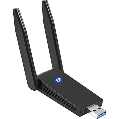 1300Mbps 2.4+5Ghz Antenna Wifi Dongle USB Gigabit USB Wifi Adapter 802.11AC MU-MIMO Ethernet Wi-fi for Desktop Laptop Receiver