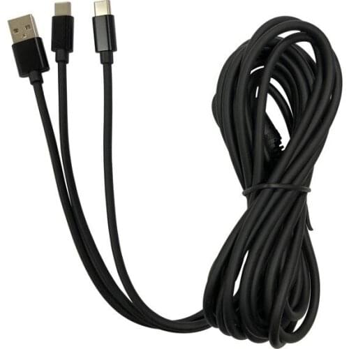 10 pcs a lot 2 in 1 Charging Cable for PS5 Controller Data Cable for Xbox Series X for Switch Pro Gamepad Type C 3M Power Cable