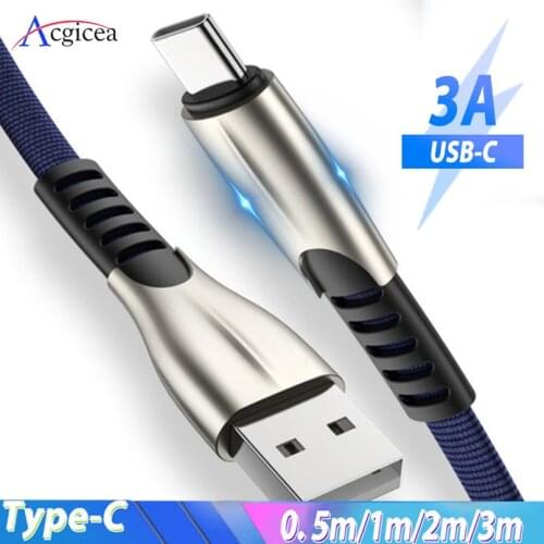 USB Type C Charger Cable for Redmi redmi Samsung Quick Charge 3.0 USB C Fast Charging Cable USB Type-C Wire For Huawei mate 40