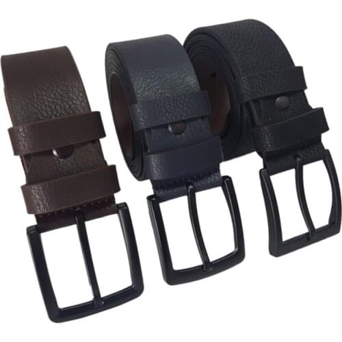 3 pcs Men 'S Belt Jeans and Kanvasa suitable Black Brown Navy Blue Casual Solid Quality Modern Stylish Custom Cheap Accessories