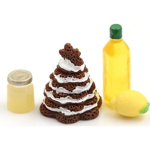 6pcs/set 1/12 Scale Breakfast Bread Dollhouse Miniature Play Food Pretend Play Food Toys Children Kitchen Toys