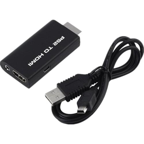 PS2 to HD Audio Video Converter Adapter Support 480i 576i 480P for HDTV with 3.5mm Audio Output Supports All PS2 Display Modes