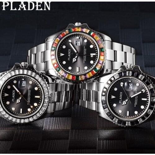 PLADEN 2021 New Fashion Mens Watches With Stainless Steel Top Brand Luxury Quartz Timepiece Dress AAA Luminous Business Clocks