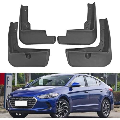 Black Car Mud Flaps Mudguards Front & Rear Fender Splash Guards 4Pcs For 2017 2018 Hyundai Elantra 4 Door Sedan