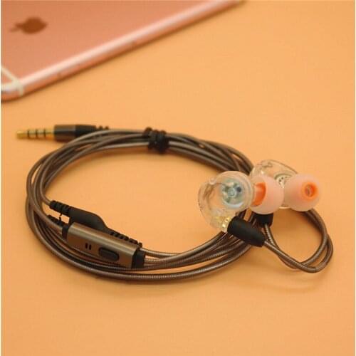 DIY Dynamic earphone with mic bass Aluminum foil line