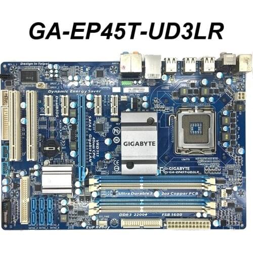For Gigabyte GA-EP45T-UD3LR Original Motherboard DDR3 LGA 775 For Intel P45 16GB SATA2 ATX Used Desktop Mainboard