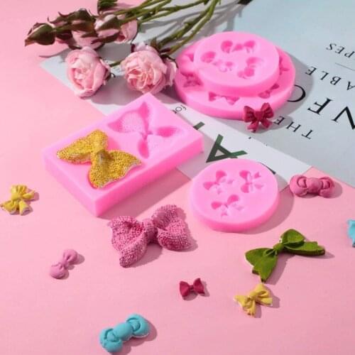 Bowknot Resin Molds Dor Jewelry Silicone Molds Chocolate Molds Polymer Clay Fondant Cake Decoration Tools Baking Accessories
