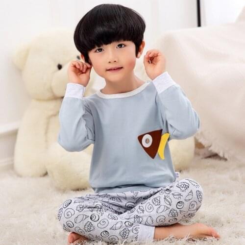 AutumnChildren Sets Boys and Girls Cotton Underwear long-sleeved Clothing Cartoon Printed Casual Sets HIgh Quality f