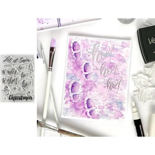 Hohoho! Have a Magical Christmas Clear Stamps For DIY Scrapbooking Card Making Winter Wishes New Clear Transparent Silicone Stam