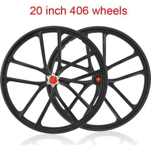 Mountain bike disc brake wheel 20 inch 406 bicycle Disc brake magnesium alloy wheel integrated wheel cassette wheels