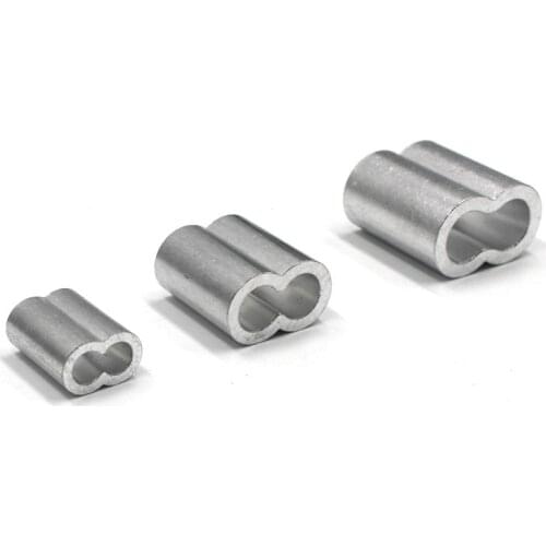 M3 M4 M5 M6 M8 M10 M12 Steel wire rope clamp aluminum ferrule cable ties Crimp Wire rope chuck jacket