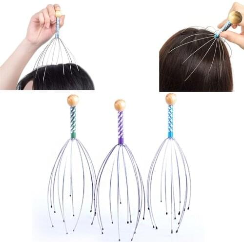 Octopus Steel Wire Claw Scalp Head Massager Care Hand Held Therapeutic Head Scratcher For Relief And Relax Stress Release