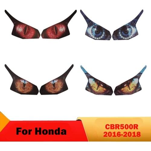 Motorcycle Headlight Eye Graphics Decal Cover Protection Sticker for Honda CBR500R 2016 2017 2018