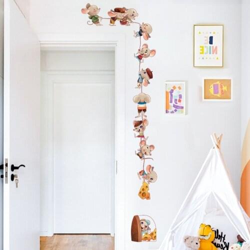Cartoon Animal Wall Stickers Decals Bedroom Furniture Childrens Room Wall Decoration PVC Wallpaper Self Adhesive