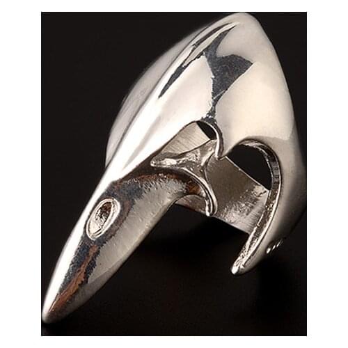 Outdoor EDC Retro Self Defense Skull Mask Ring Punk Popular Ring Domineering Helmet Cool Ring