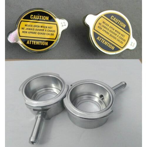 NEW performance FOR 1.1BAR Radiator Cap & Overflow Pipe & Weld On Radiator Filler Neck Billet Aluminum Radiator