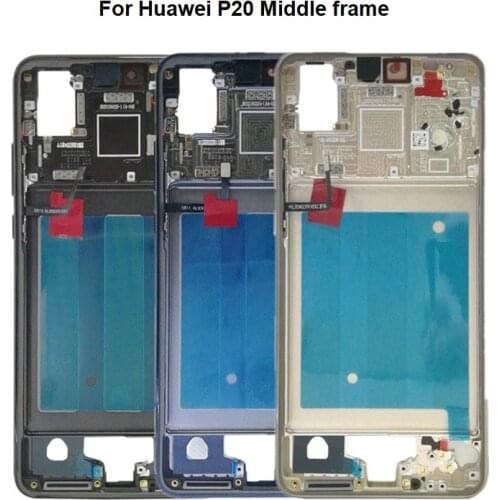 New For Huawei P20 Middle Frame Front Bezel Cover Metal Chassis Housing Back plate LCD Holder EML-AL00 EML-L09 EML-L22