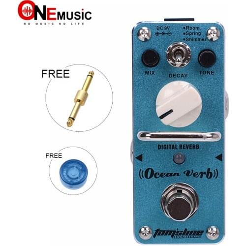 New AROMA AOV-3 OCEAN VERB Digital Reverb Mini Digital Effect True Bypass+Free Connector