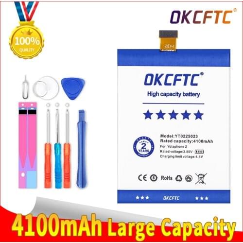OKCFTC YT0225023 4100mAh Battery for Yotaphone 2 YD201 YD206 Batteries