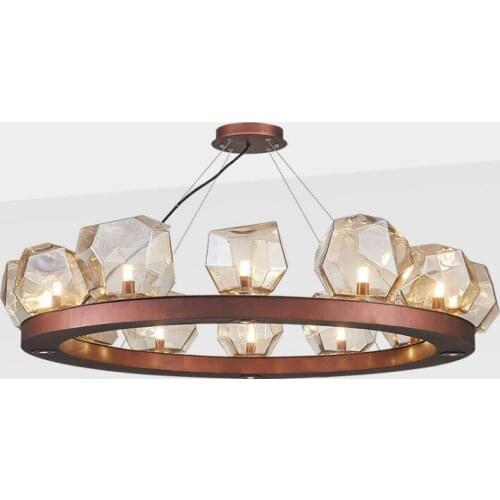 Postmodern stone glass chandelier restaurant rock designer model room bedroom simple modern creative chandelier