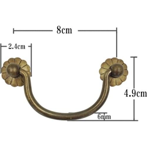A8 Hardware accessories Brass inner handle the traditional antique Chinese furniture cabinet drawer accessories