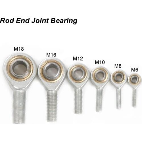 1PCS M6 M8 M10 M12 M16 M18 Male Ball Bearing Fish Eye Rod End Joint Bearing Thread Auto Damper Oscillating Bearing