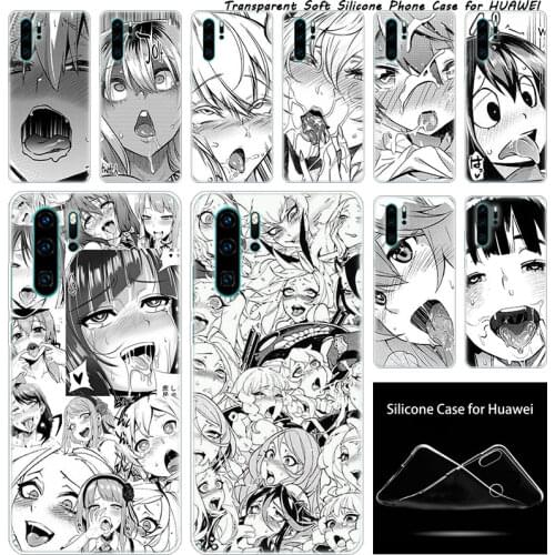 Silicone Case Anime girl cartoon japan cute faces for Huawei NOVA 3 3i 5 5i P20 P30 Pro P9 P10 P8 Lite 2017 P Smart Z Plus 2019