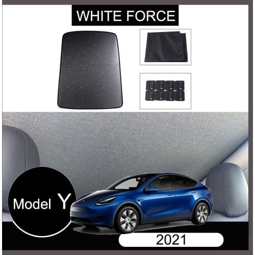 For Tesla Model Y 2021 Car Roof Sunshade Sun Visor Skylight Shades Protector Starry Sky Curtains for Car Accessories Sun Shade