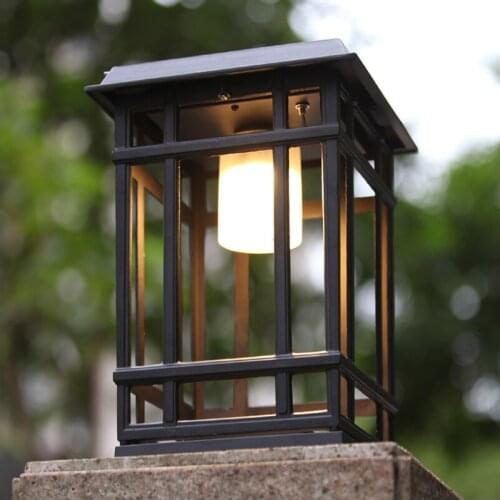 Solar stigma lamp Lawn Garden light Landscape Courtyard Lamp Home Waterproof Outdoor doorpost Lamp waterproof lamp led LU8091845