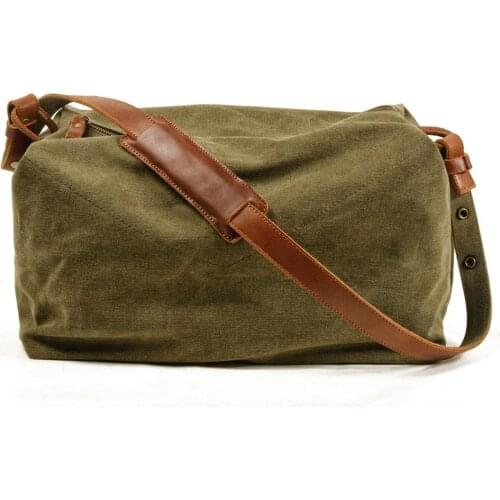 M423 New Arrive Style Mens Canvas Shoulder Bag Casual Art Retro One Shoulder Mens Diagonal Bag Female Simple Messenger Bag