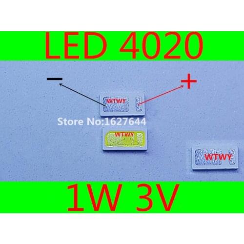 1000pcs For EVERLIGHT LED LCD TV Backlight Application LED 4020 LED Backlight Cool white High Power 1W 3V 97LM LED Backlight TV