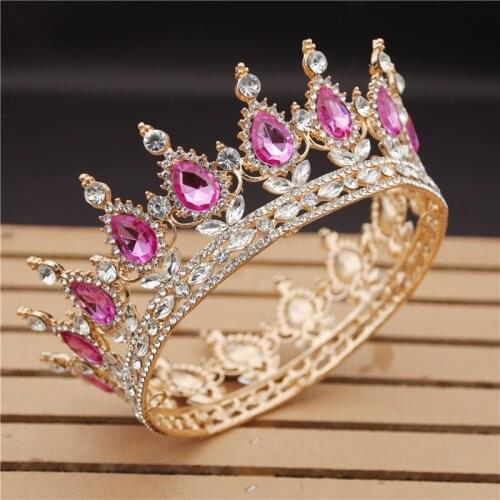 Gorgeous Crystal Crown Head Jewelry Bridal Circle Bride Diadem Wedding Crown Royal Queen Tiaras Hair Jewelry Accessories