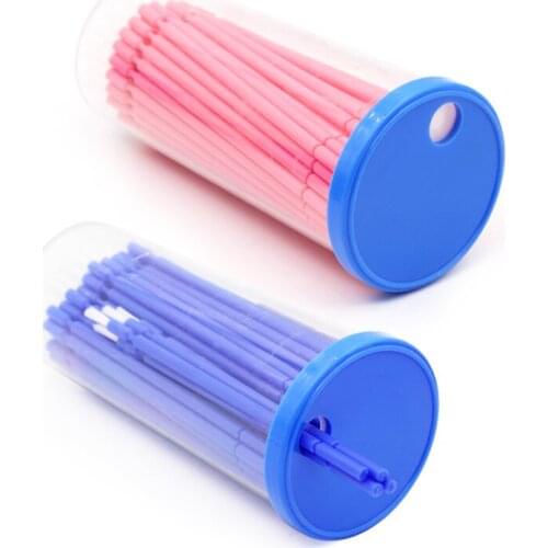 100PCS/Bottle Dental Long Disposable Micro Brush Applicators Brushes Dentistry Odontologia Extension Tools Dental Lab