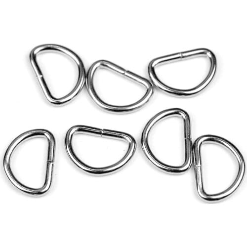 20 pieces/lot) 20mm Metal D-shaped buckle. Luggage metal buckle. ring. button. Bags mountaineering backpack accessories